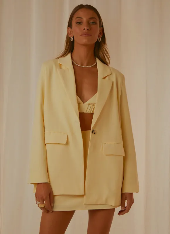 Italian Cities Blazer - Butter sold by Peppermayo