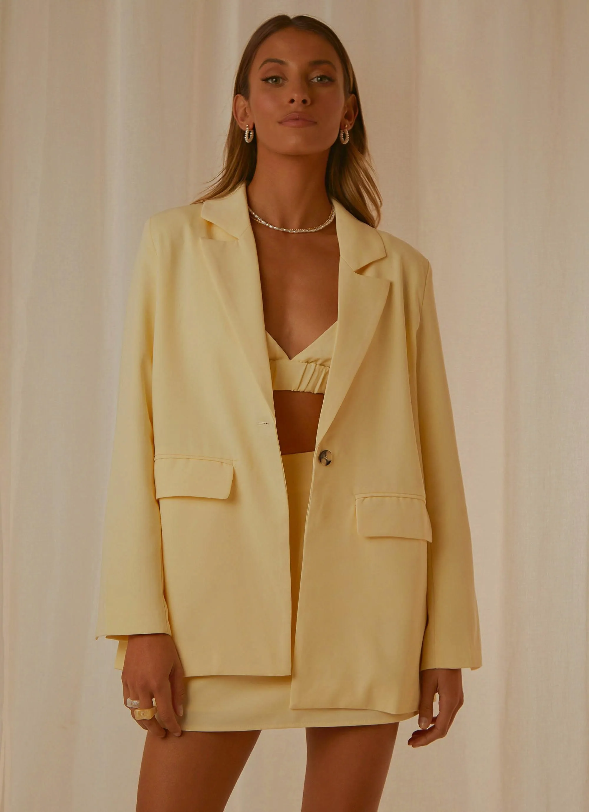 Italian Cities Blazer - Butter sold by Peppermayo