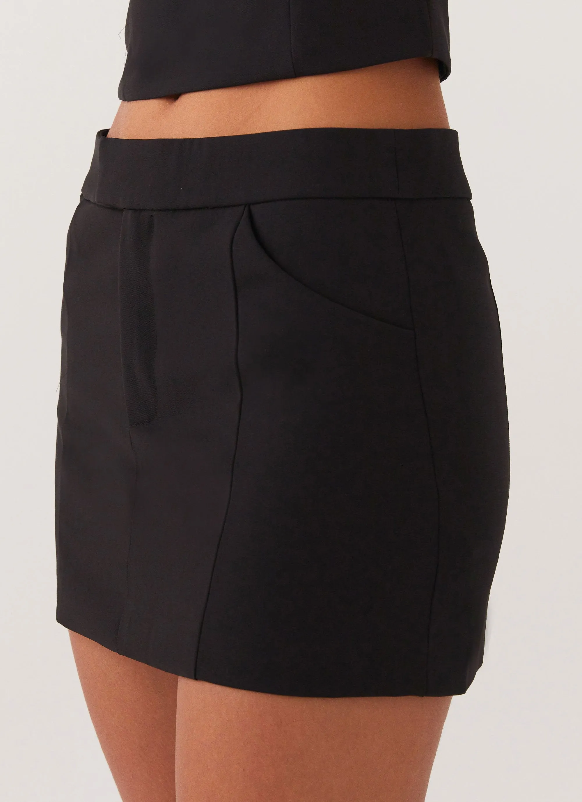 Eliana Suit Mini Skirt - Black sold by Peppermayo product image thumbnail 5