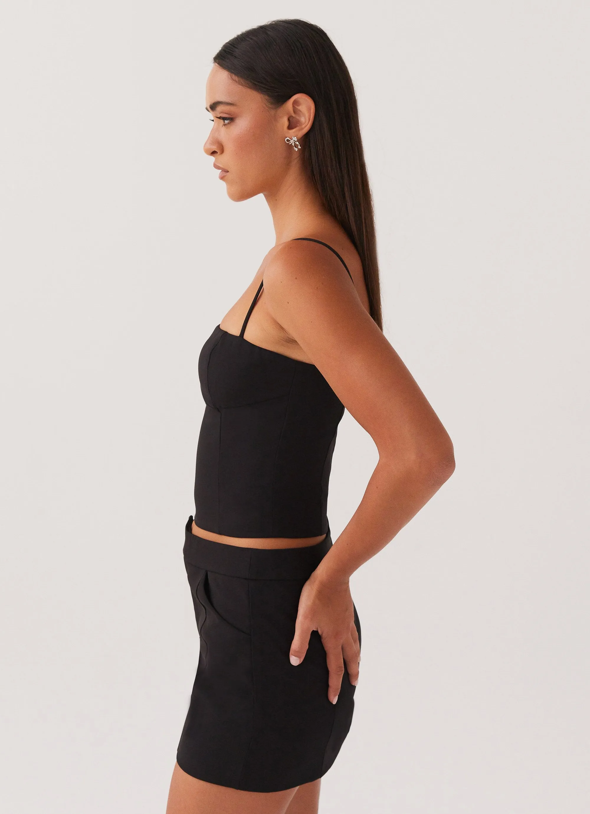 Eliana Suit Mini Skirt - Black sold by Peppermayo product image thumbnail 3