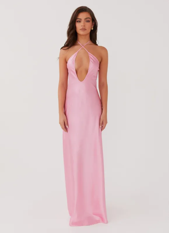 Noir Symphony Maxi Dress - Pink sold by Peppermayo