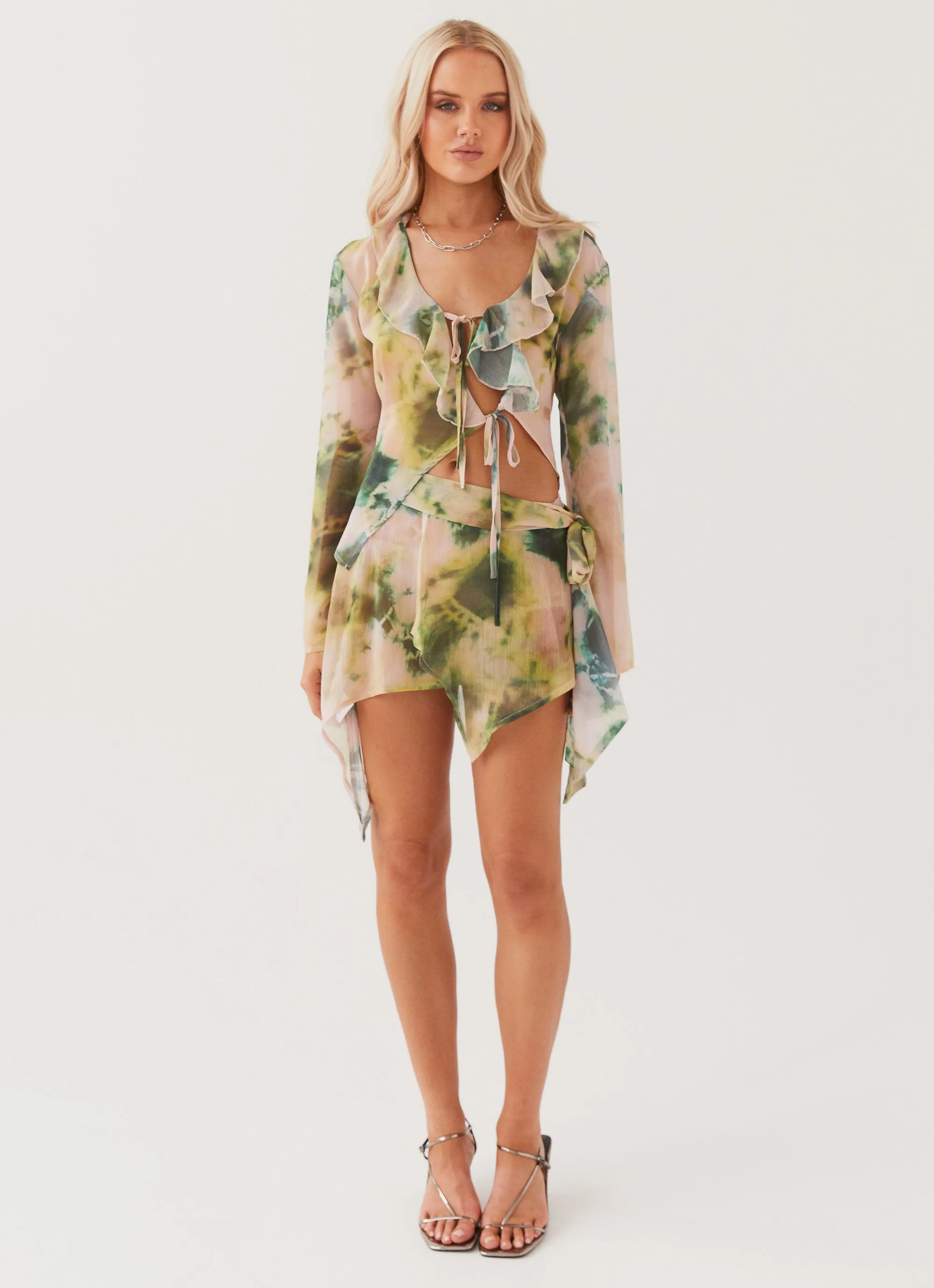 Sariah Tie Mini Skirt - Rainforest sold by Peppermayo product image thumbnail 2