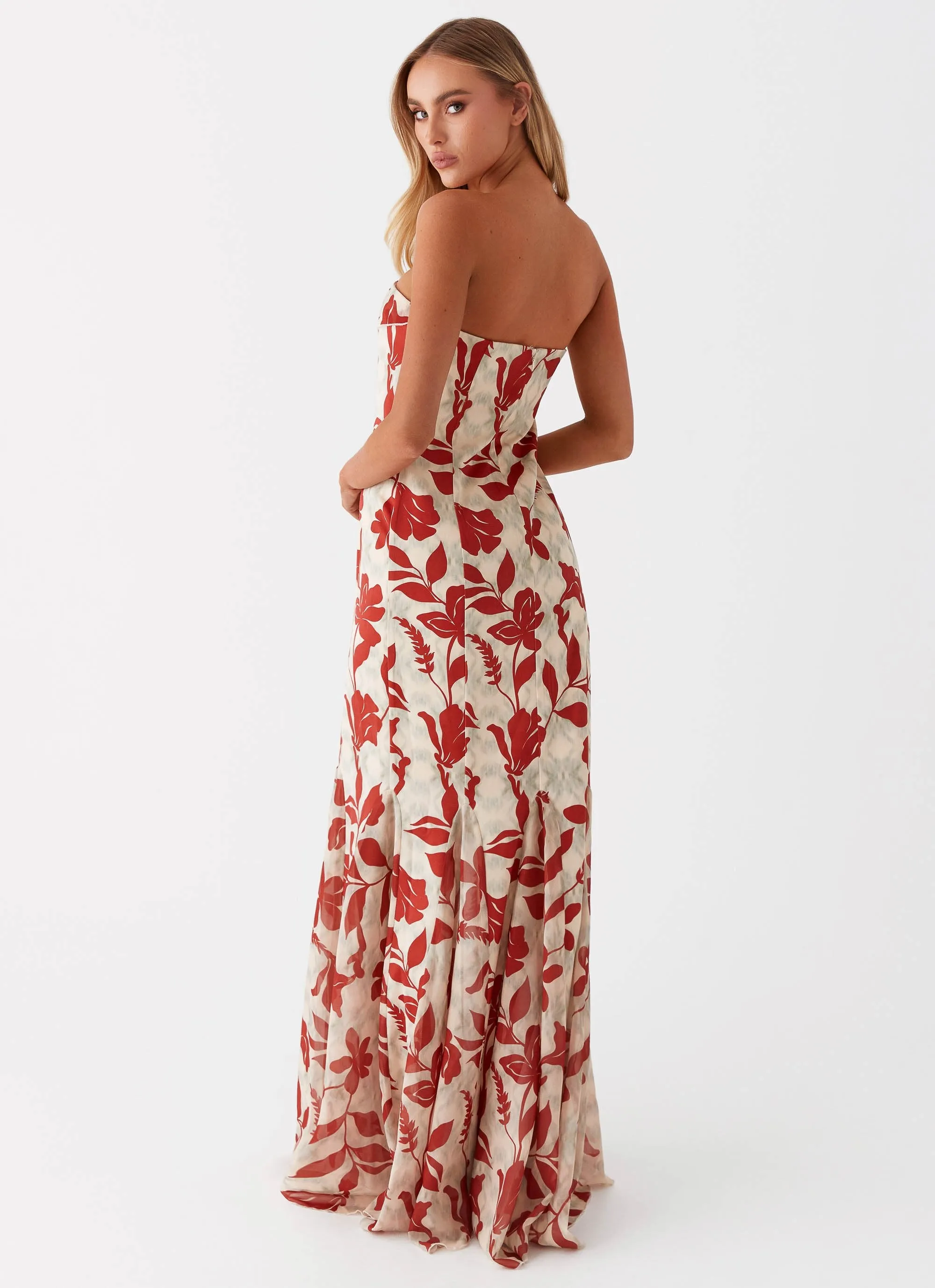 Willa Maxi Dress - Red Green Floral sold by Peppermayo product image thumbnail 4