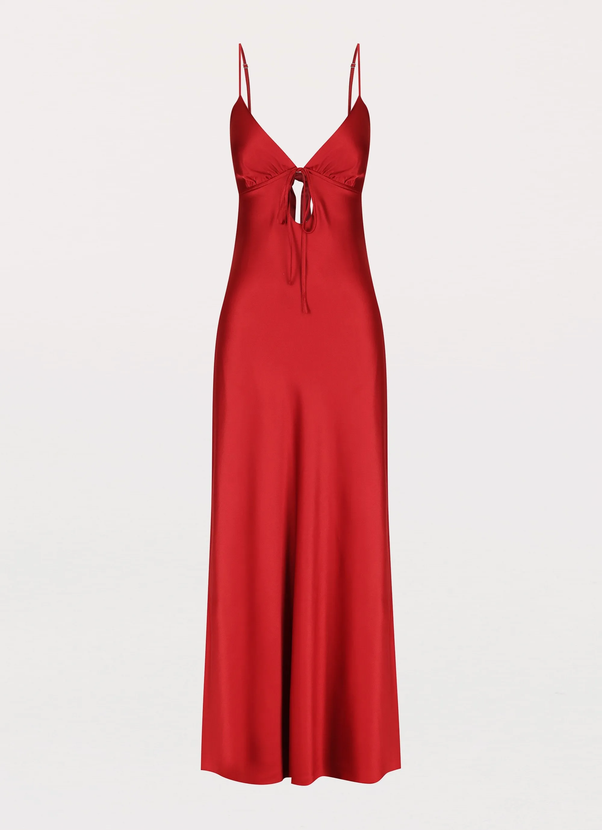 Flora Satin Maxi Dress - Cherry sold by Peppermayo product image thumbnail 3