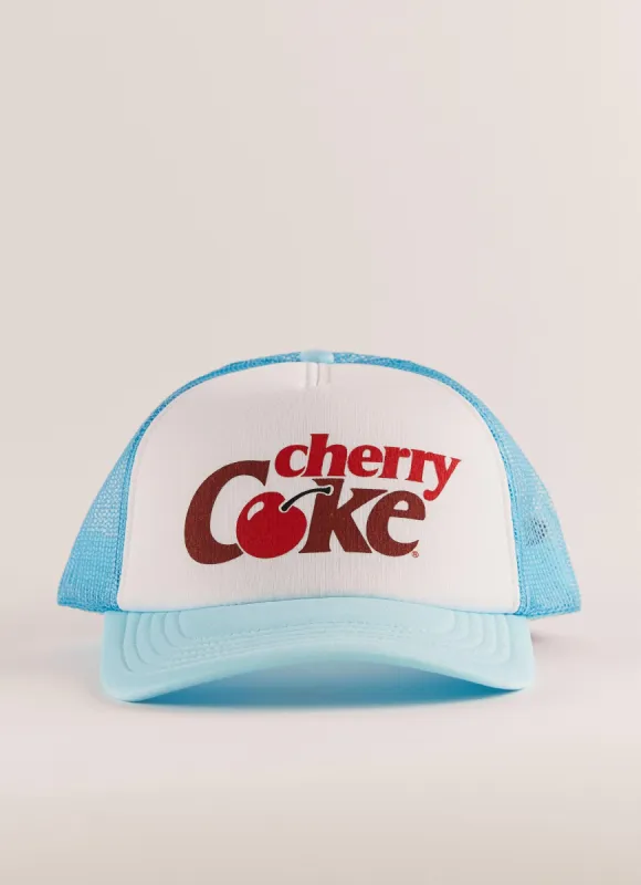 Enjoy Coke Sinclair Trucker - White and Blue made by American Needle