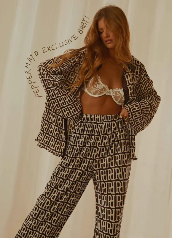 90s Muse Pants - Logo Mania sold by Peppermayo