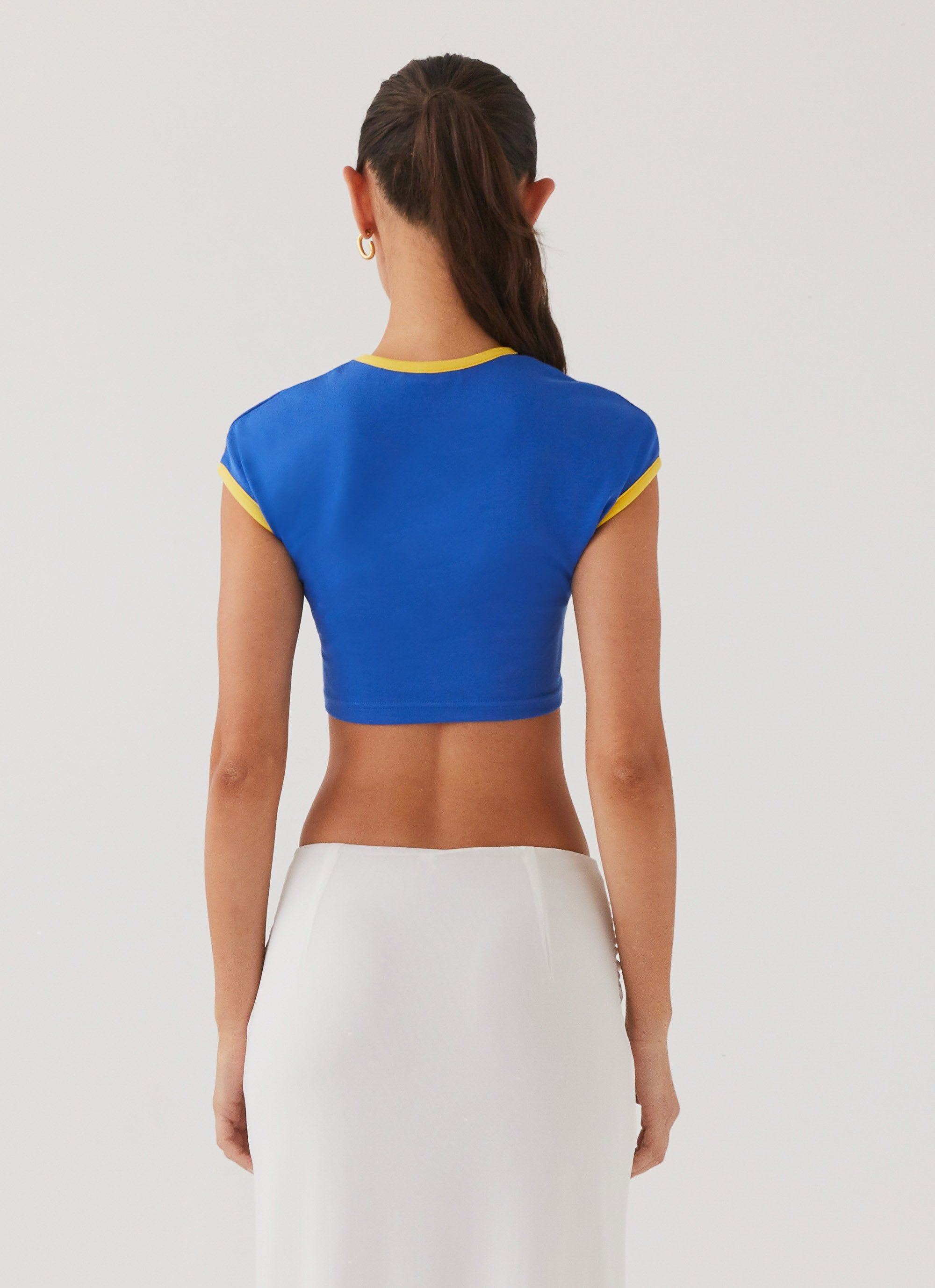 Say No More Baby Tee - Royal Blue sold by Peppermayo product image thumbnail 4