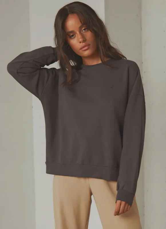 A Oversized Sweater - Black Fade sold by Peppermayo
