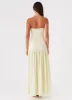 Eden Strapless Maxi Dress - Yellow sold by Peppermayo