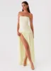Eden Strapless Maxi Dress - Yellow sold by Peppermayo