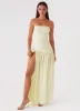 Eden Strapless Maxi Dress - Yellow sold by Peppermayo