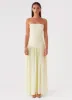 Eden Strapless Maxi Dress - Yellow sold by Peppermayo
