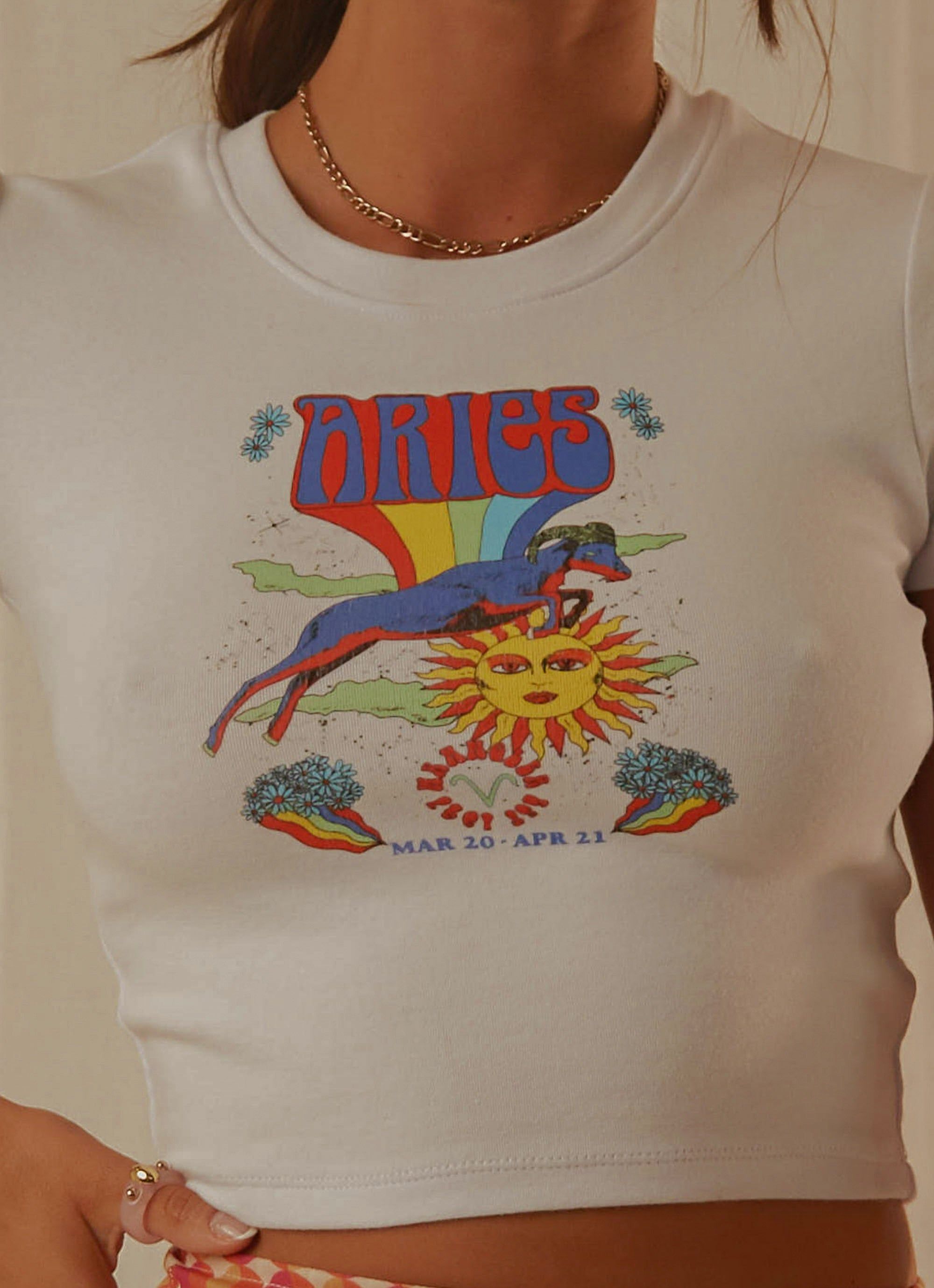 Aries Baby Tee - White sold by Peppermayo product image thumbnail 2