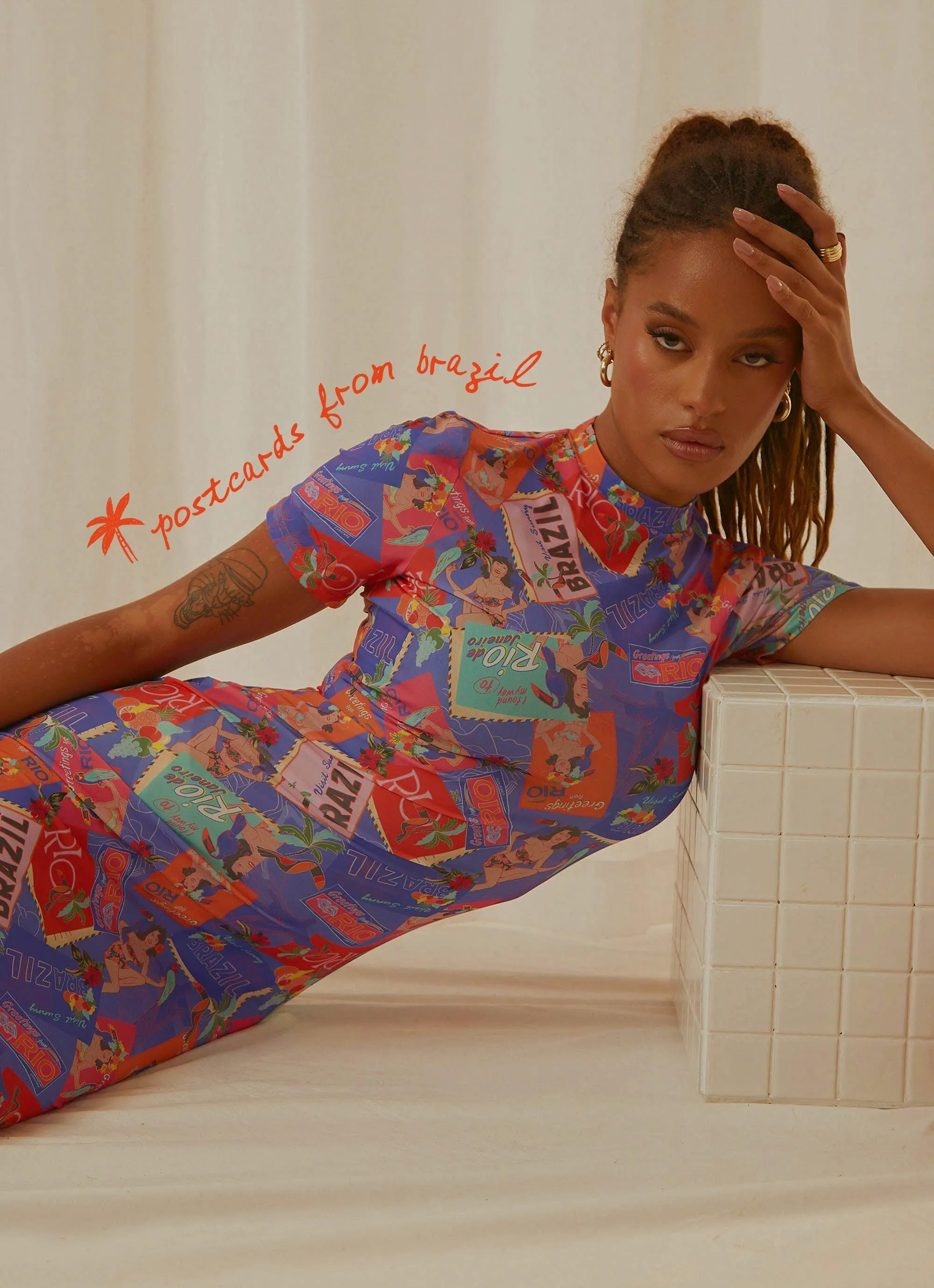 Into the City Mesh Maxi Dress - Postcard Travels sold by Peppermayo product image thumbnail 3