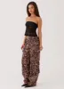 Greedy Cargo Pants - Leopard sold by Peppermayo