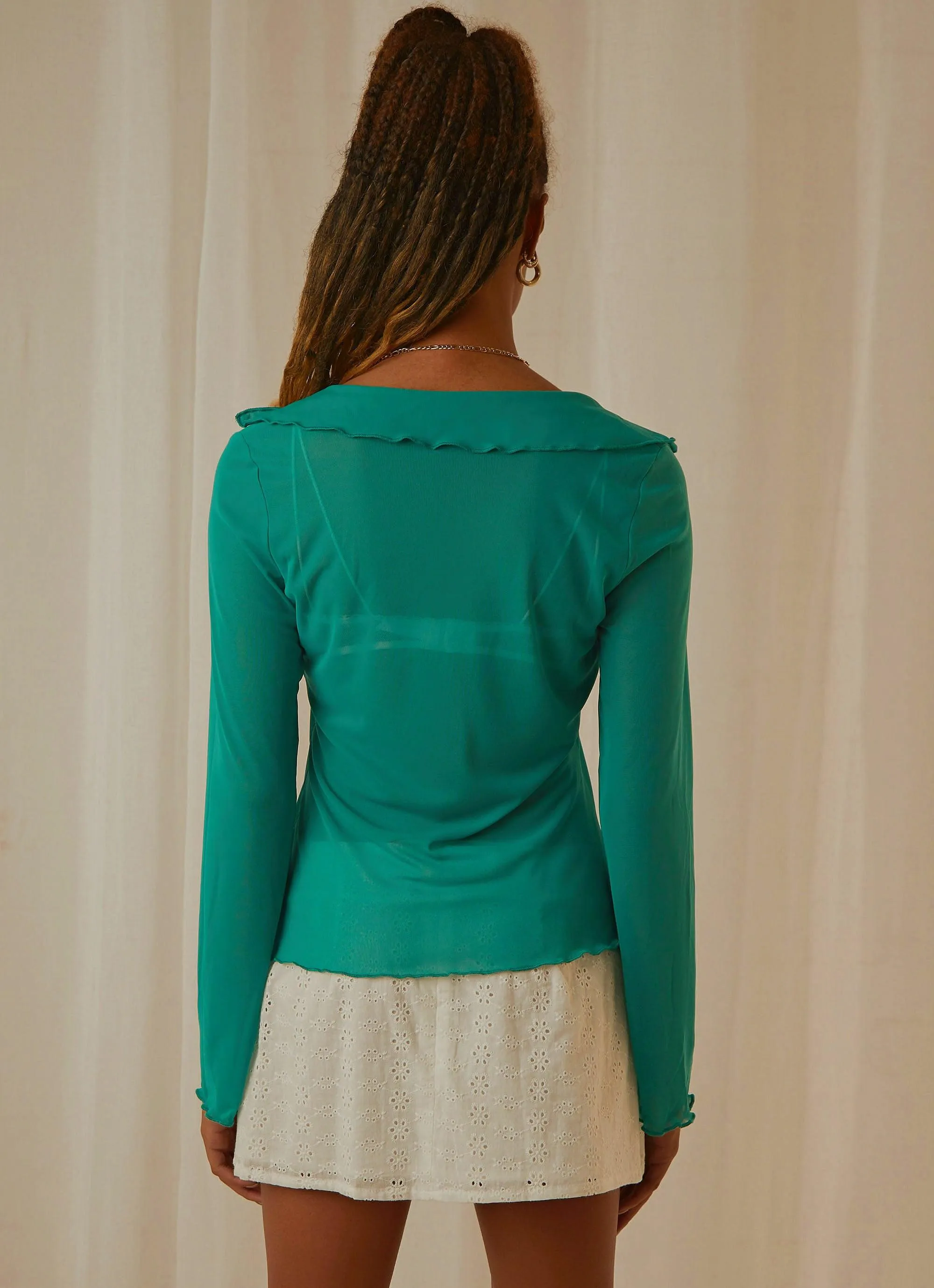 Parisian Balcony Tie Top - Jade Green sold by Peppermayo product image thumbnail 5