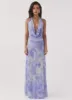 Elysia Mesh Maxi Dress - Purple Rain sold by Peppermayo