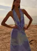 Elysia Mesh Maxi Dress - Purple Rain sold by Peppermayo