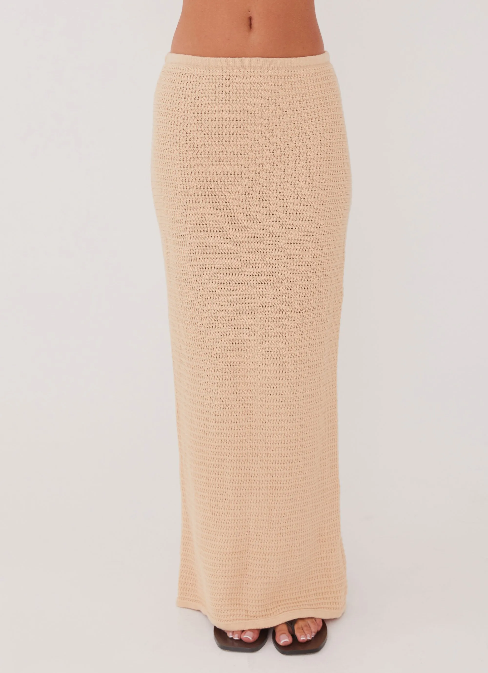 Emaline Knit Maxi Skirt - Beige sold by Peppermayo product image thumbnail 4