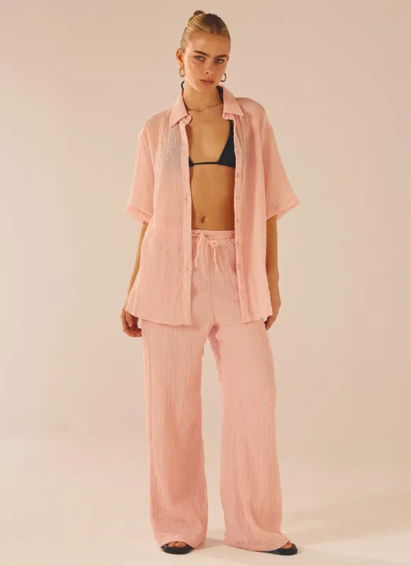 Miami Sunrise Shirt - Candy sold by Peppermayo