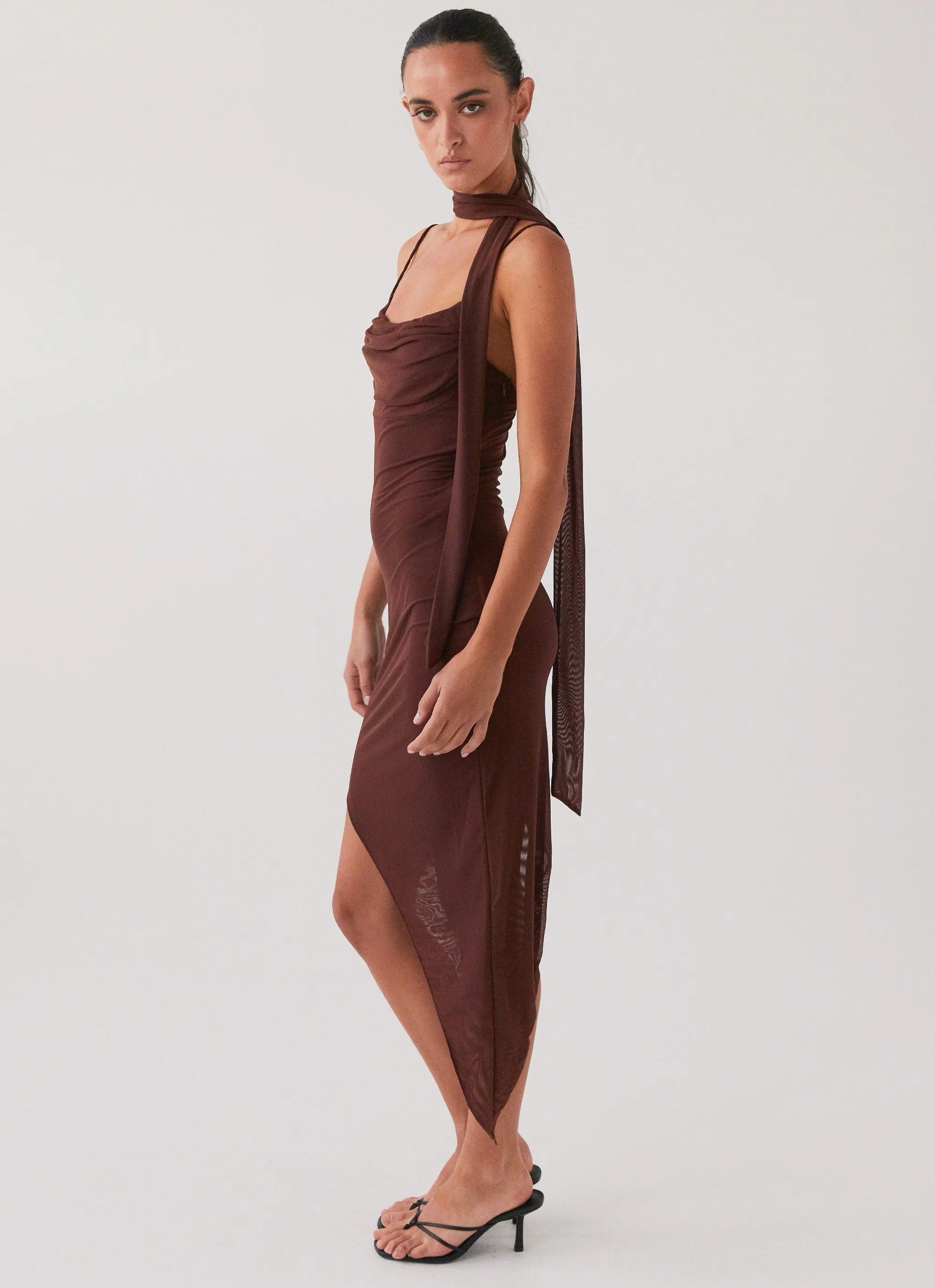 In Your Dreams Midi Dress - Dark Mocha sold by Peppermayo product image thumbnail 5