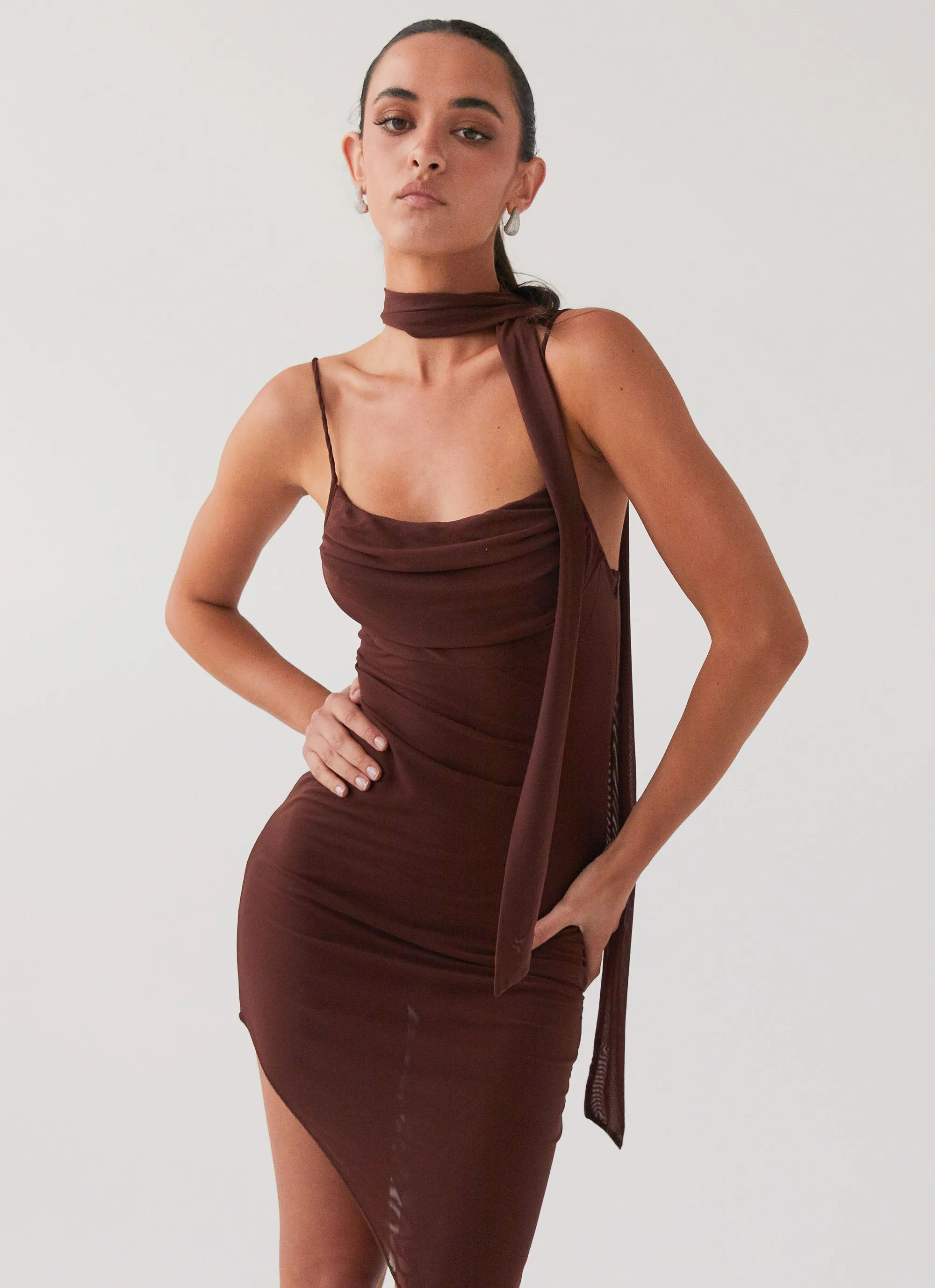 In Your Dreams Midi Dress - Dark Mocha sold by Peppermayo product image thumbnail 4