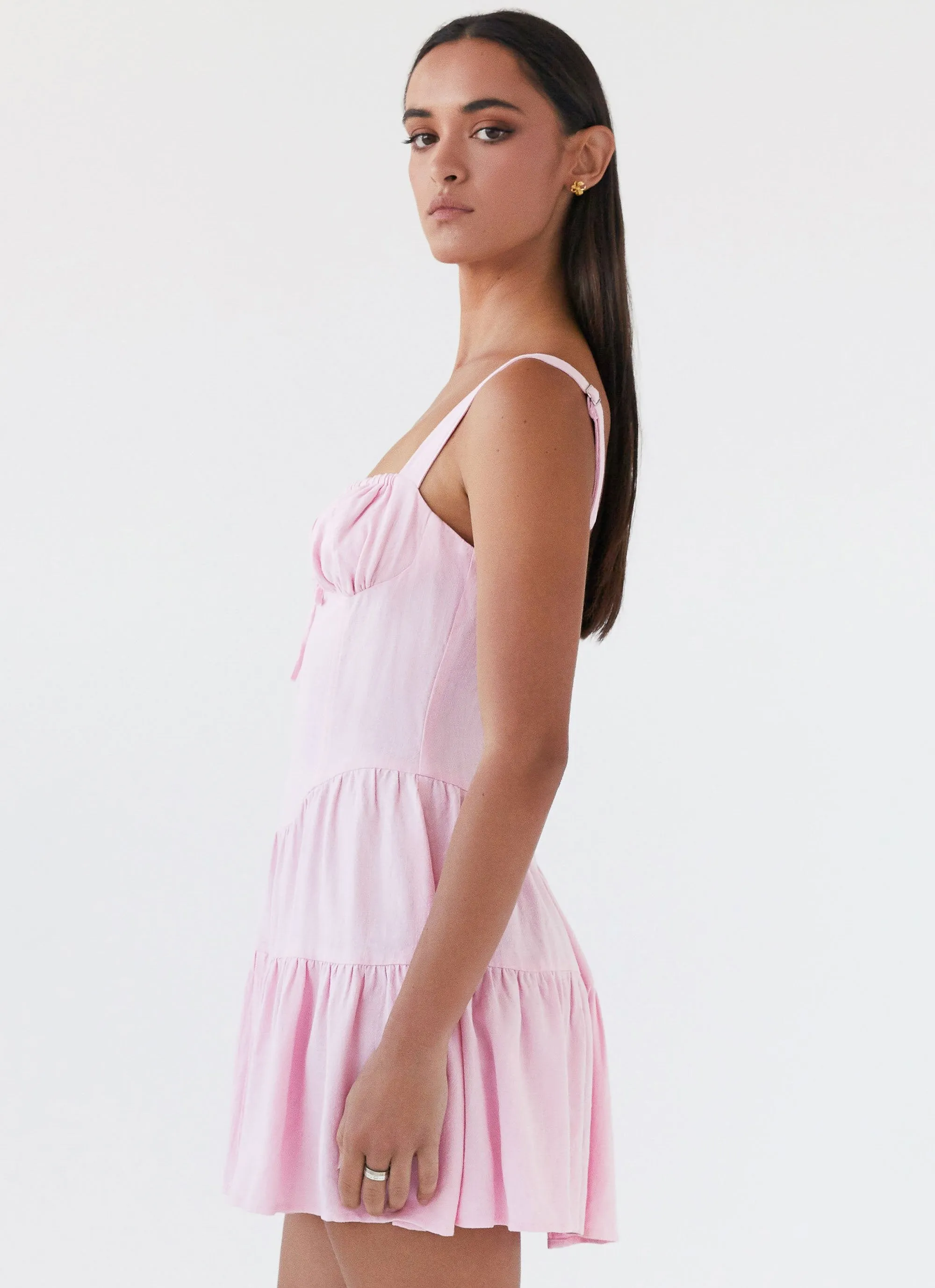 Lucie Linen Mini Dress - Pink sold by Peppermayo product image thumbnail 3
