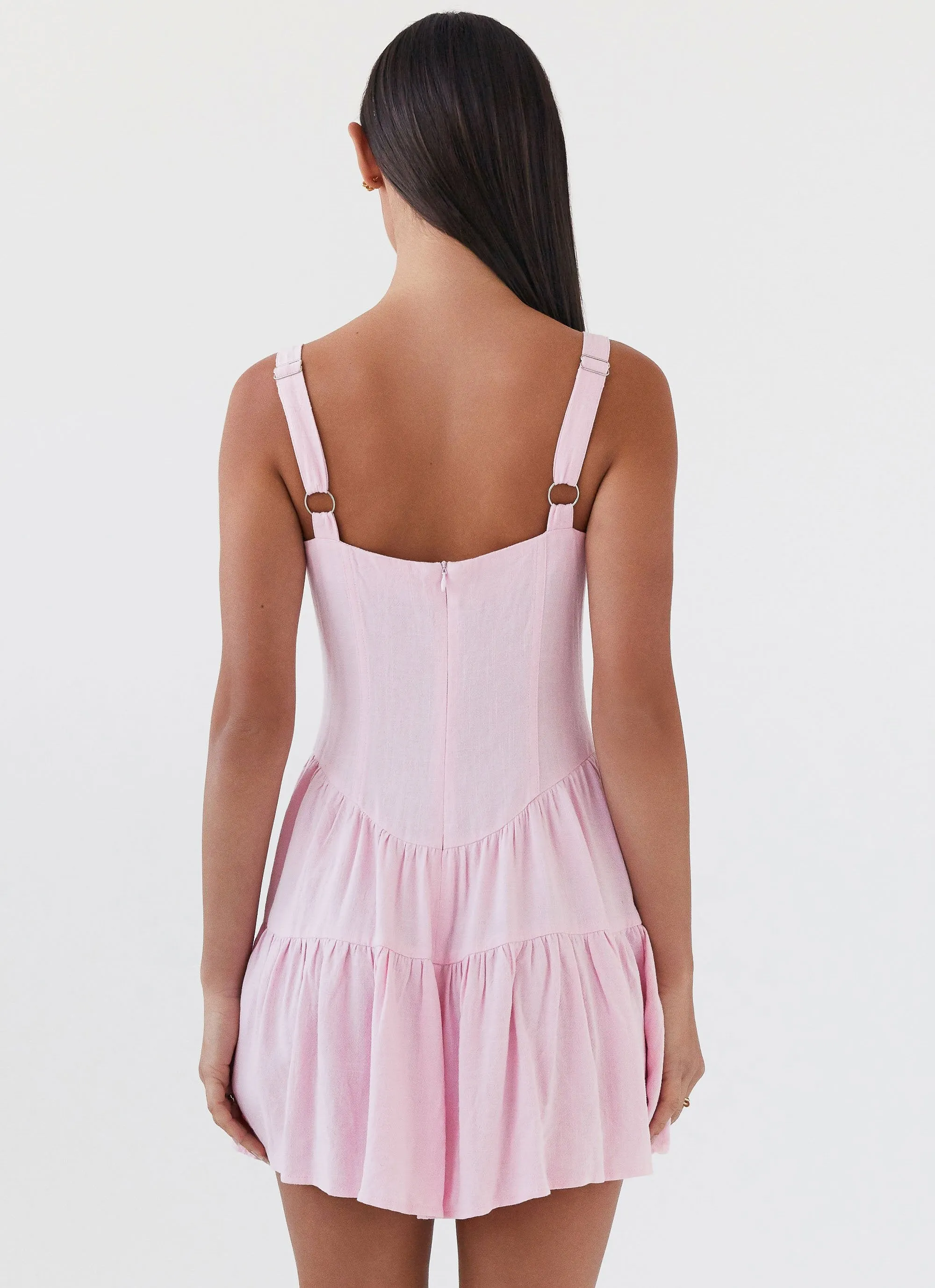 Lucie Linen Mini Dress - Pink sold by Peppermayo product image thumbnail 4