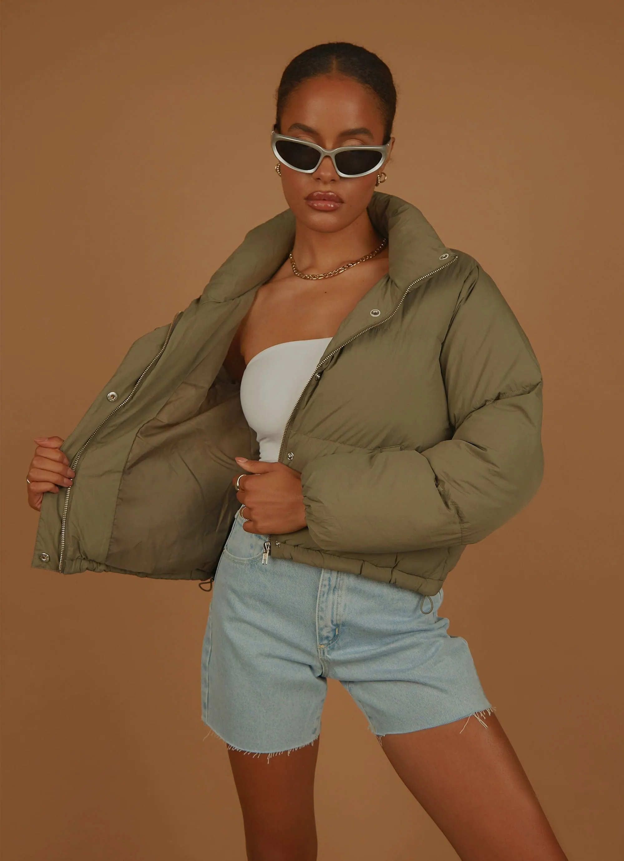 Topher Puffer Jacket - Willow sold by Peppermayo