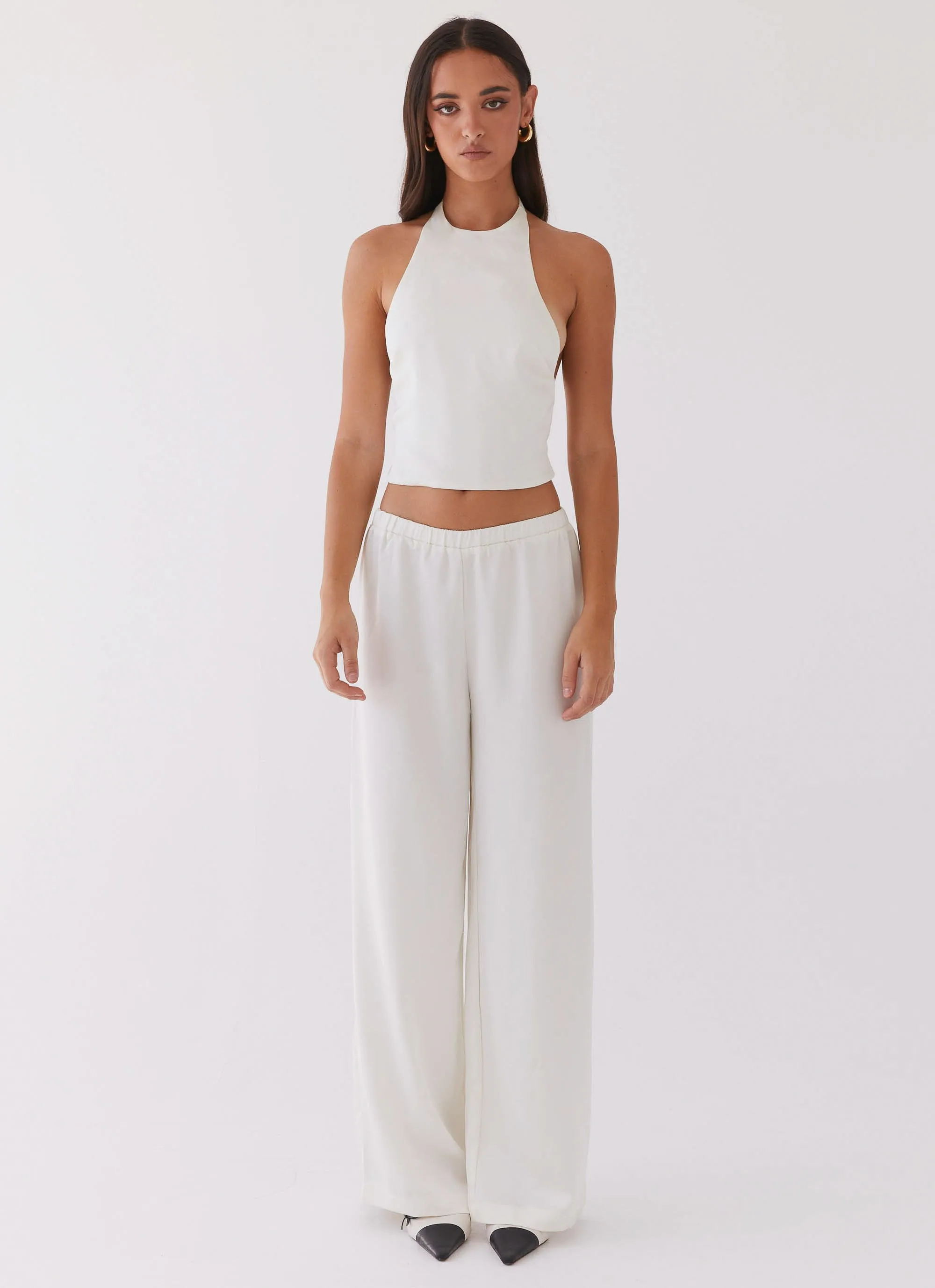 Bree Satin Halterneck Top - Pearl sold by Peppermayo product image thumbnail 2