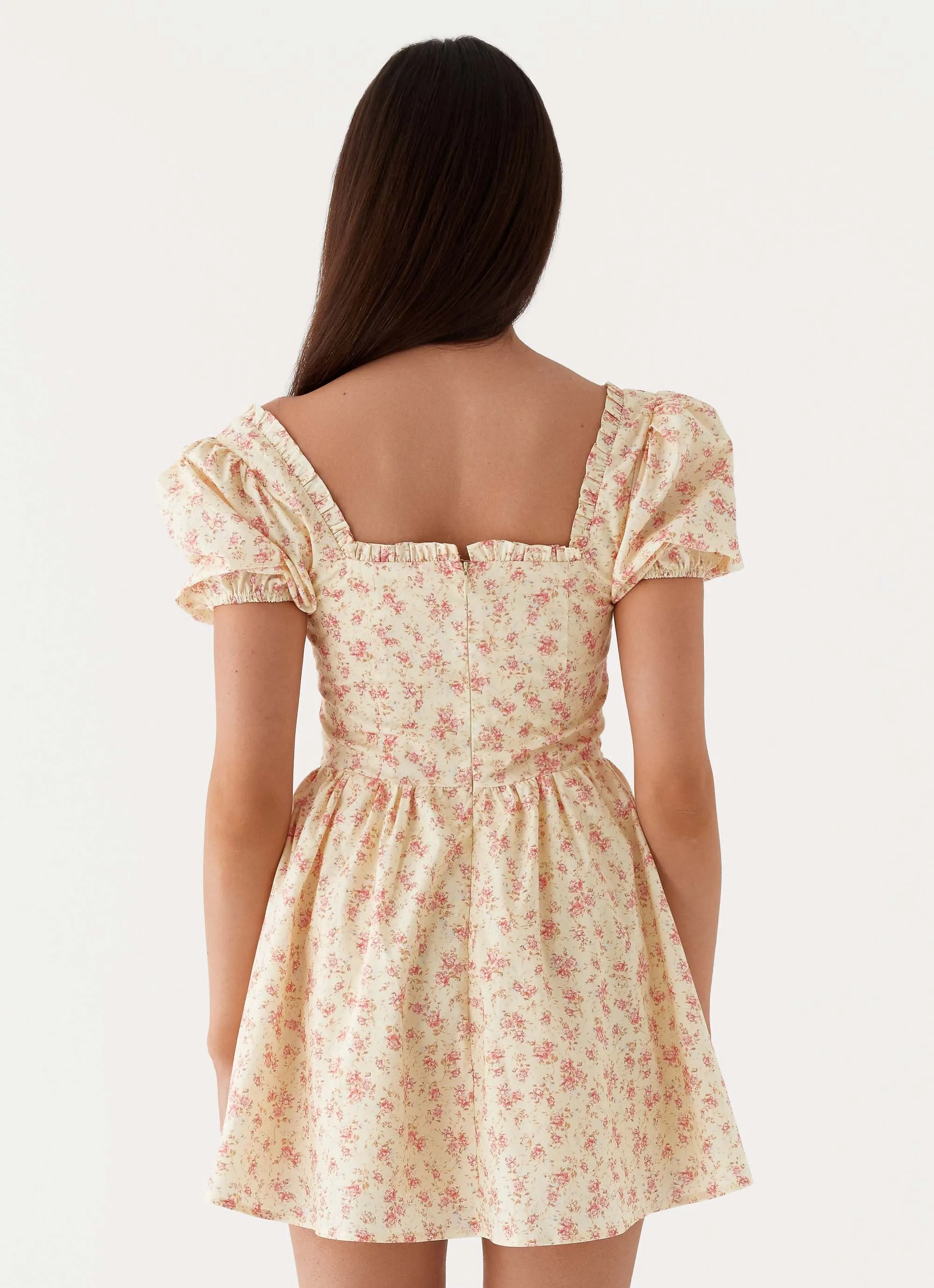 Mila Mini Dress - Yellow Ditsy Floral sold by Peppermayo product image thumbnail 4