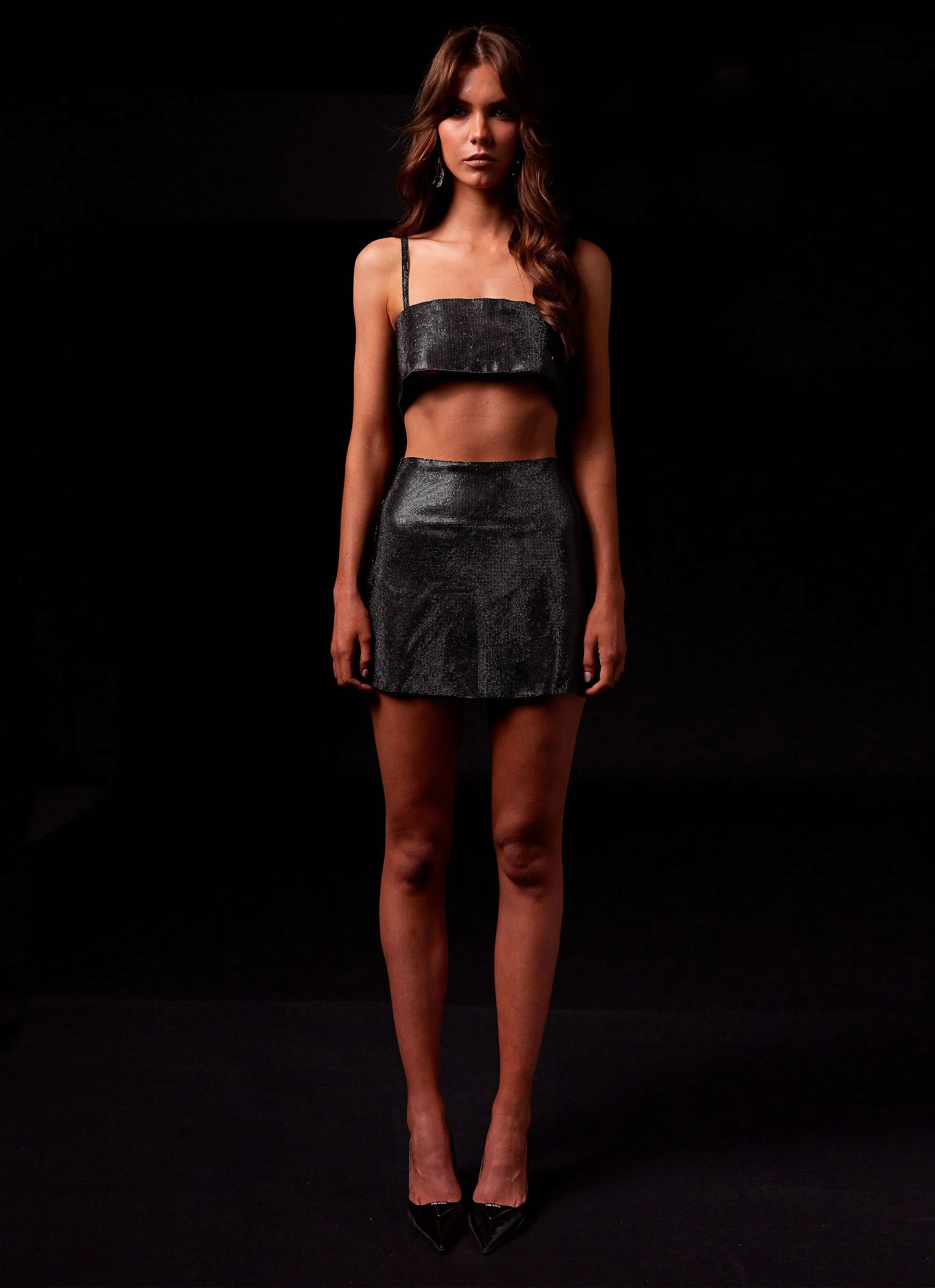 Pure Desire Diamante Mini Skirt - Onyx sold by Peppermayo product image thumbnail 3