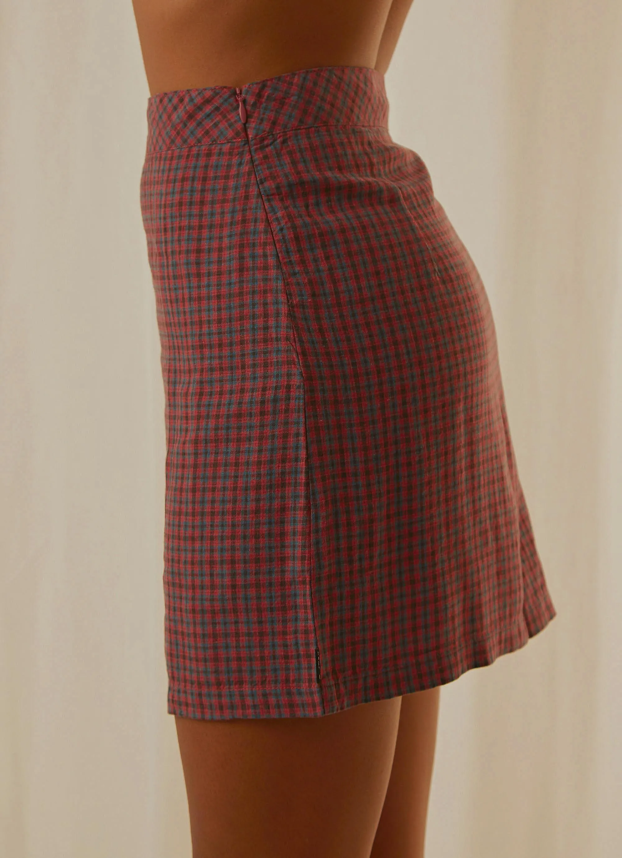 Highland Check Mini Skirt - Red sold by Peppermayo product image thumbnail 5
