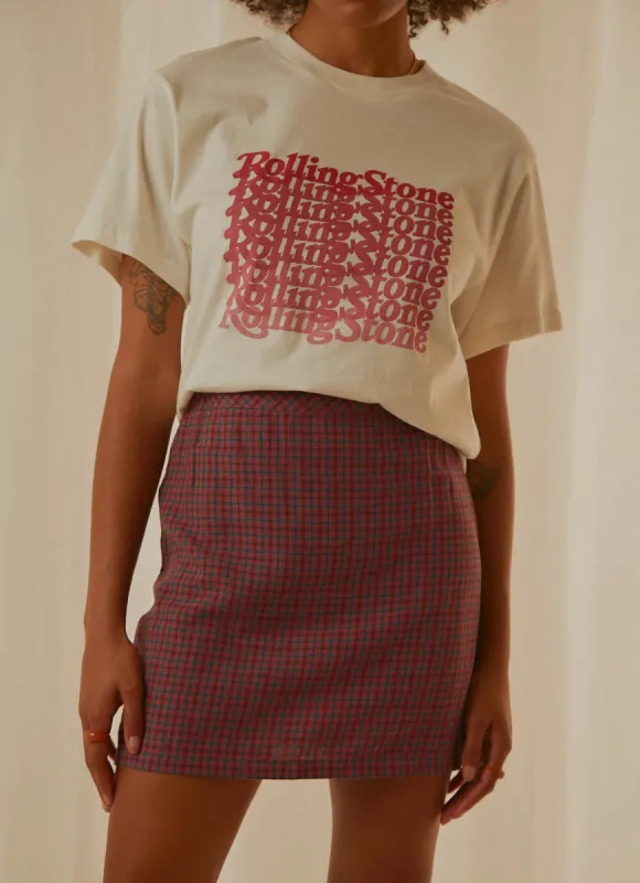 Highland Check Mini Skirt - Red sold by Peppermayo