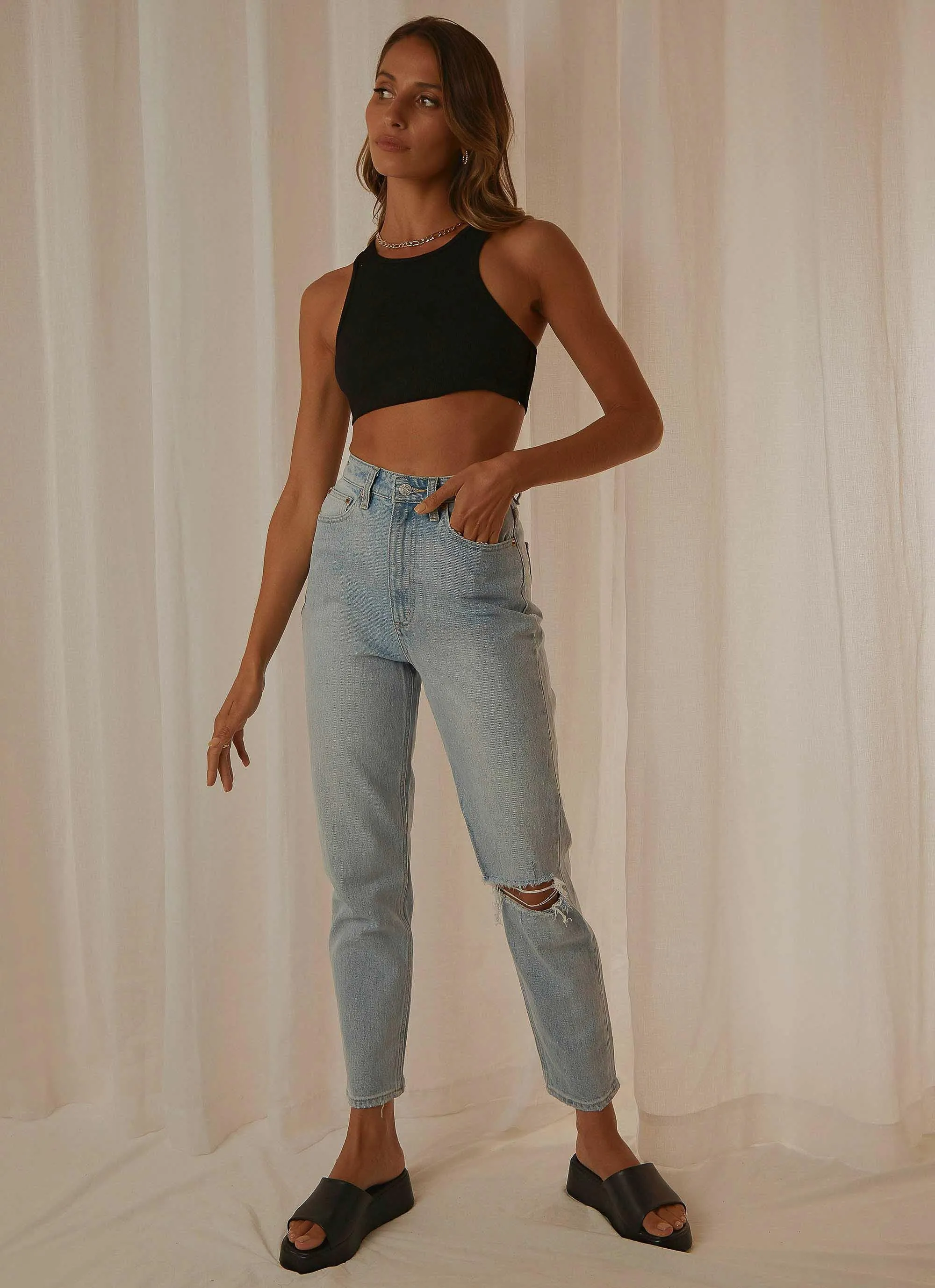 Alfie Crop Singlet - Black sold by Peppermayo product image thumbnail 2