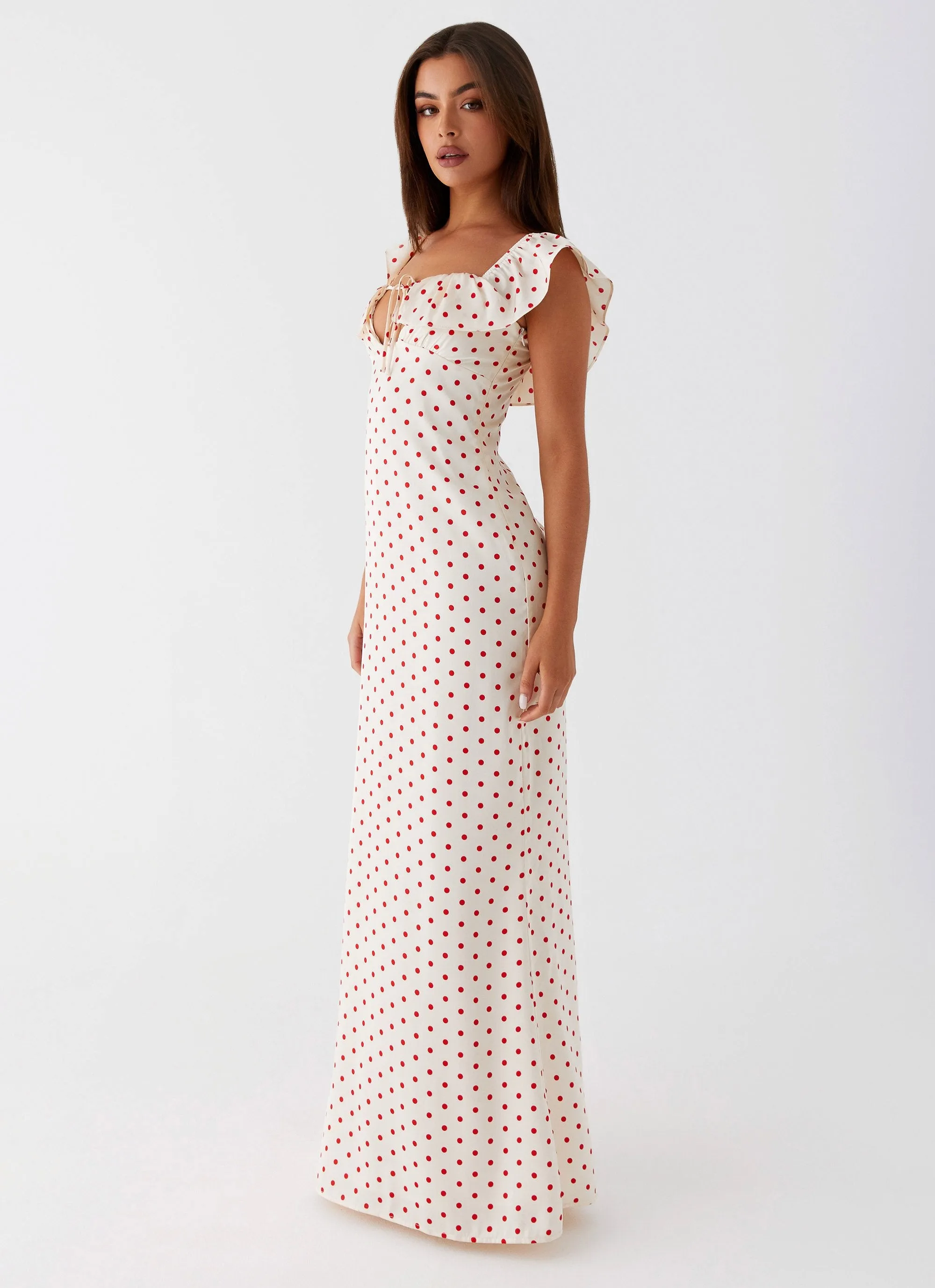 Scarlet Cherry Maxi Dress - Red Polka Dot sold by Peppermayo product image thumbnail 4