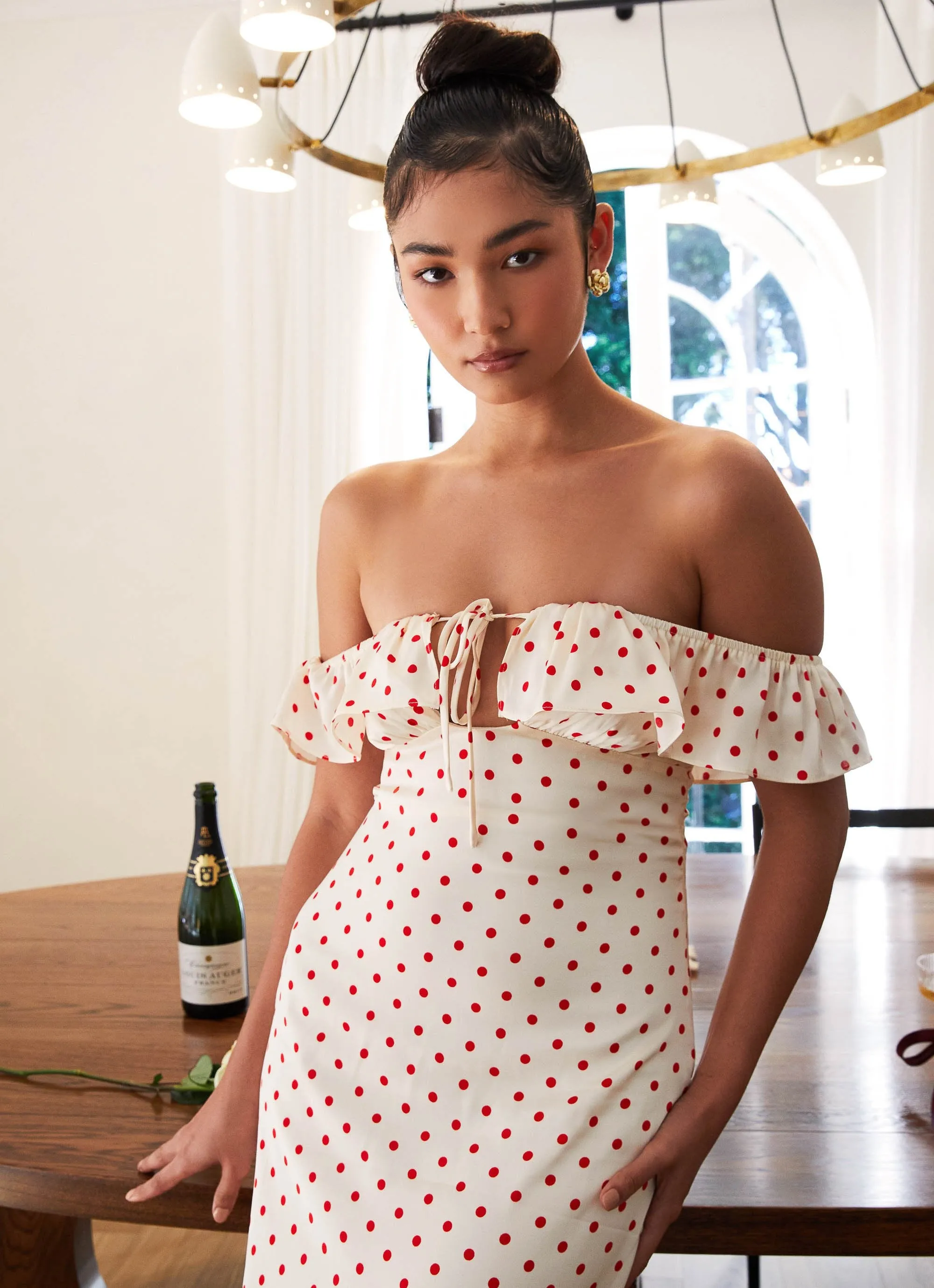 Scarlet Cherry Maxi Dress - Red Polka Dot sold by Peppermayo product image thumbnail 2