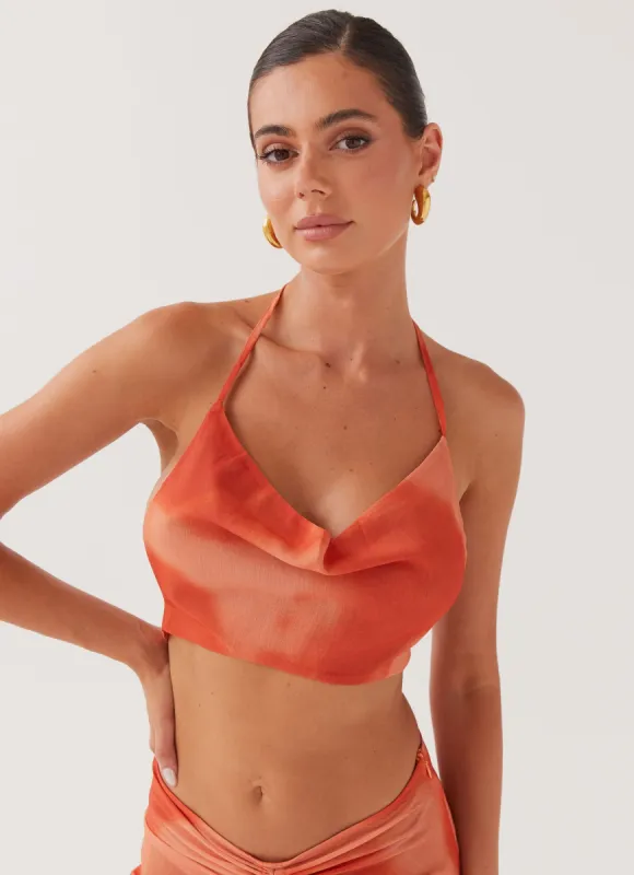 Zenta Cowl Neck Top - Copper made by Peppermayo