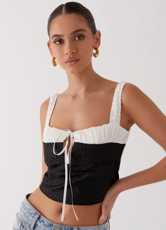 Ryder Bustier Top - Black sold by Peppermayo