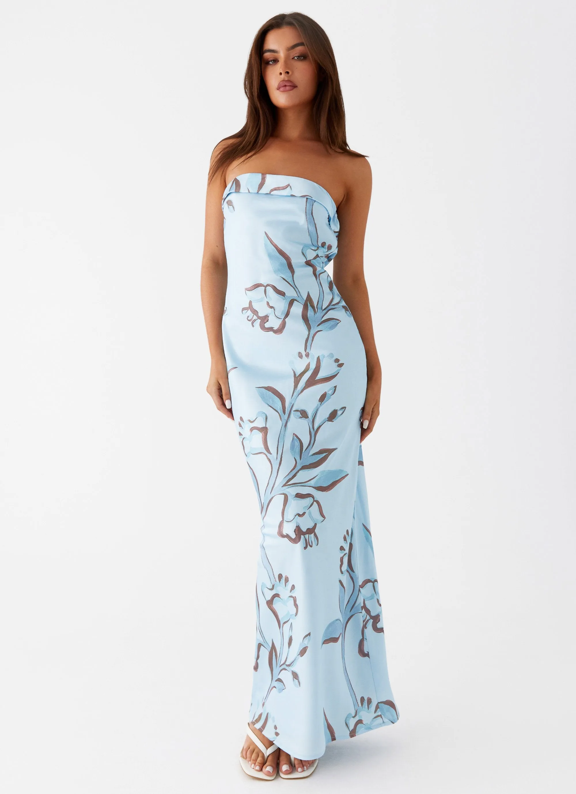Summer Lover Maxi Dress - Blue Floral sold by Peppermayo