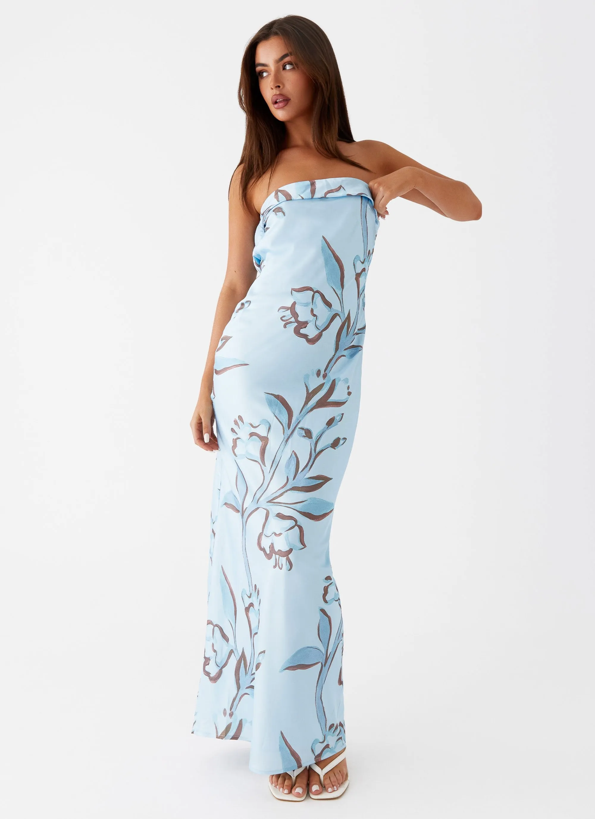 Summer Lover Maxi Dress - Blue Floral sold by Peppermayo product image thumbnail 5
