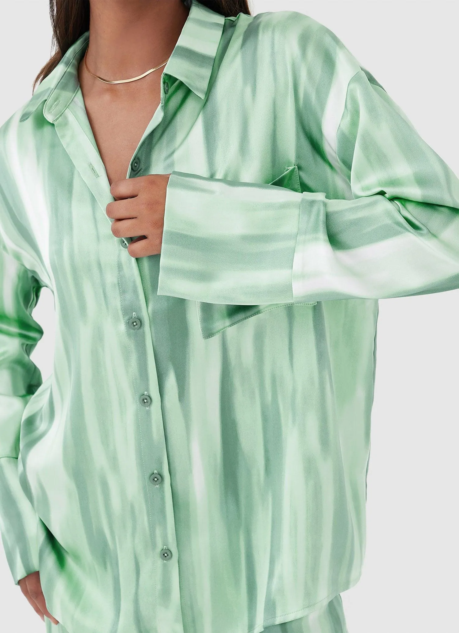 Norma Shirt - Green Dye Print sold by Peppermayo product image thumbnail 5