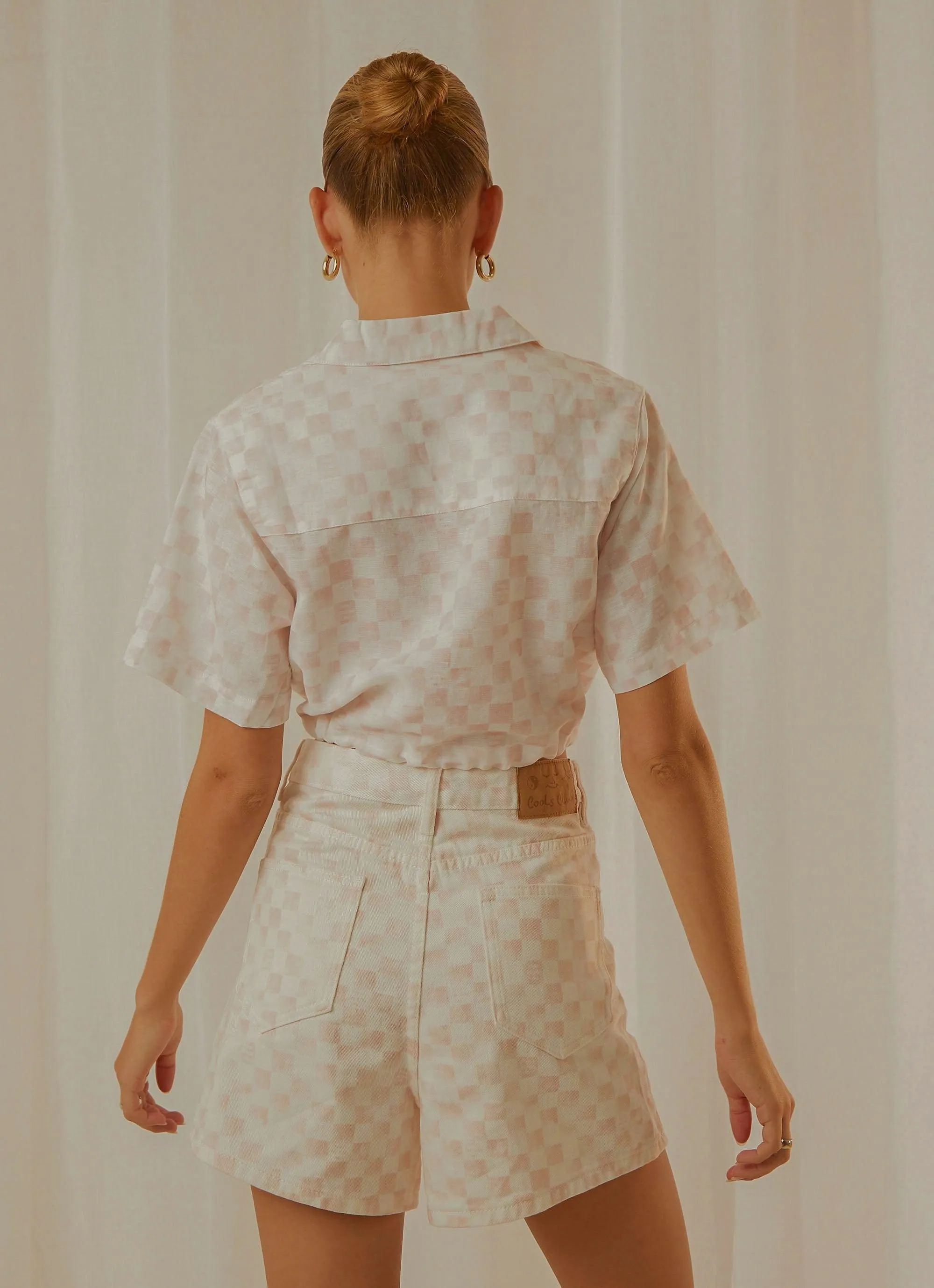 Safari Tie Top - Pink Checker sold by Peppermayo product image thumbnail 5