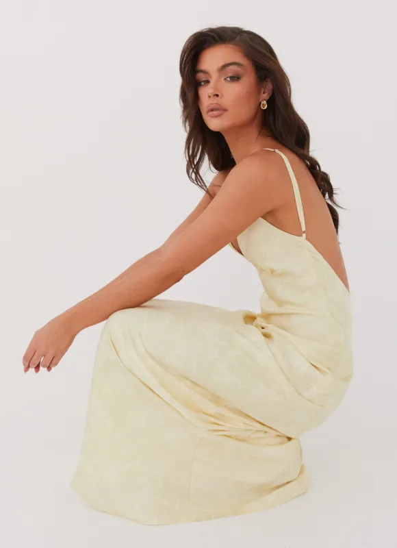 Sorrento Sun Maxi Dress - Yellow Floral sold by Peppermayo