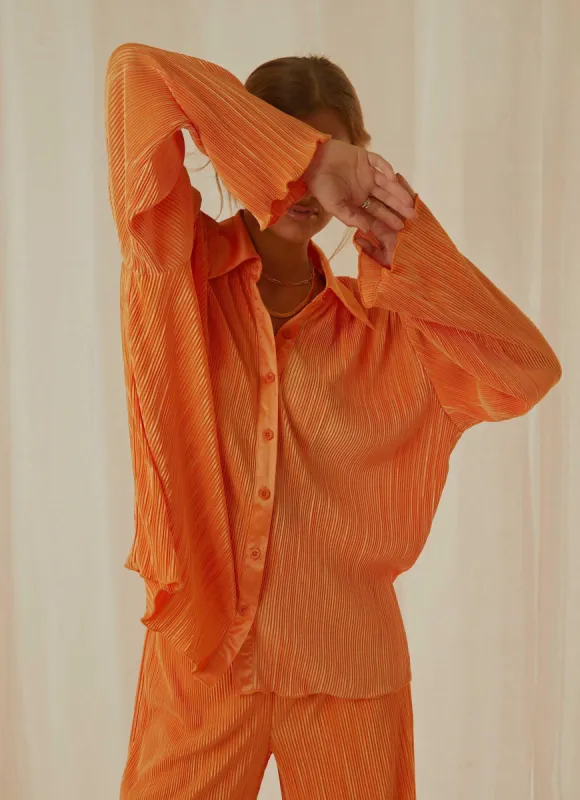 Change of Pace Shirt - Tangerine sold by Peppermayo