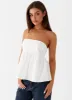 Cassie Tube Top - White sold by Peppermayo