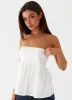Cassie Tube Top - White sold by Peppermayo
