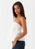 Cassie Tube Top - White sold by Peppermayo