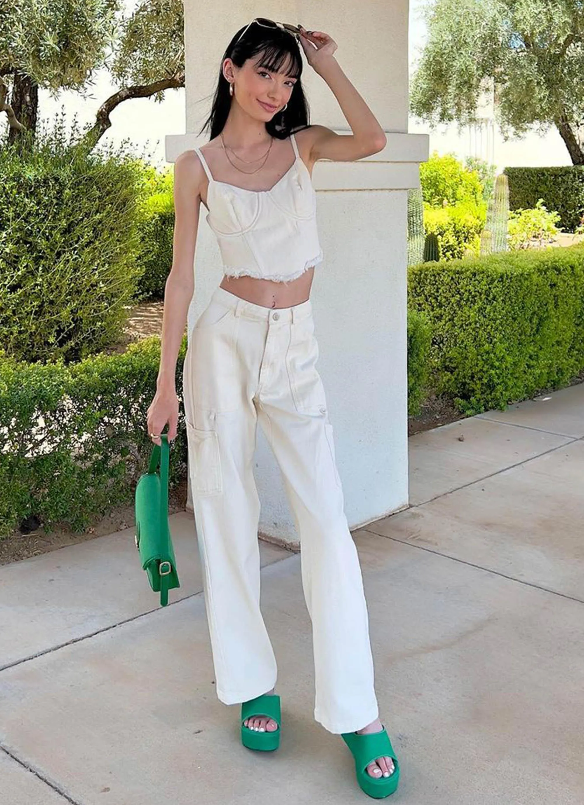 Sundown Vibes Drill Bustier - Ivory sold by Peppermayo product image thumbnail 2