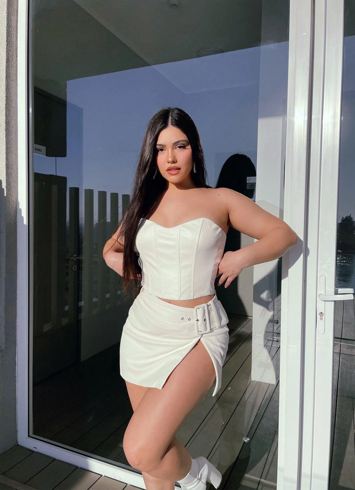 Divine Energy Bustier - Ivory Snakeskin sold by Peppermayo